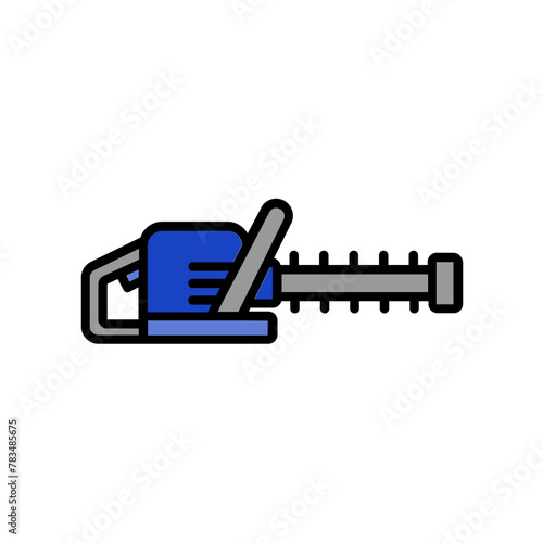 Hedge Trimmer icon. fill color icon