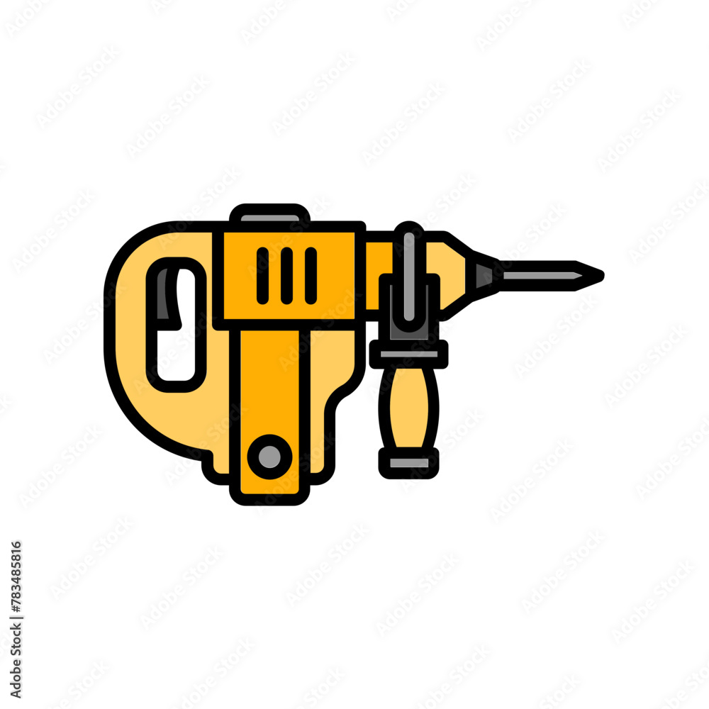Demolition Hammer icon. fill color icon Demolition Hammer icon. fill color icon