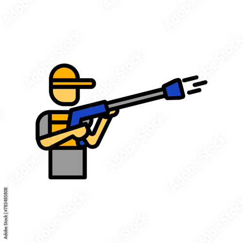 people using Power Wash . fill color icon