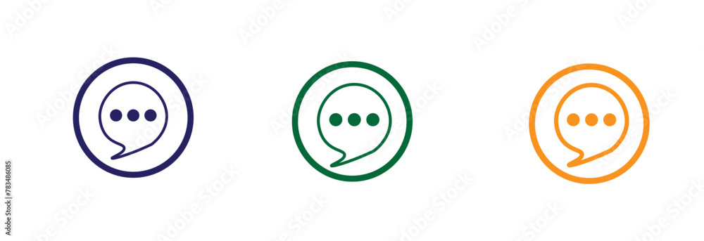 Chat icon vector. the symbol for website Computer and mobile vector.
