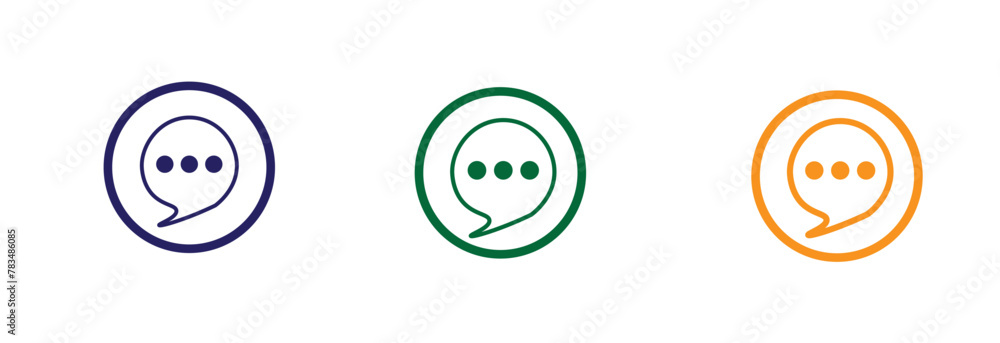 Chat icon vector. the symbol for website Computer and mobile vector. Chat icon vector. the symbol for website Computer and mobile vector.