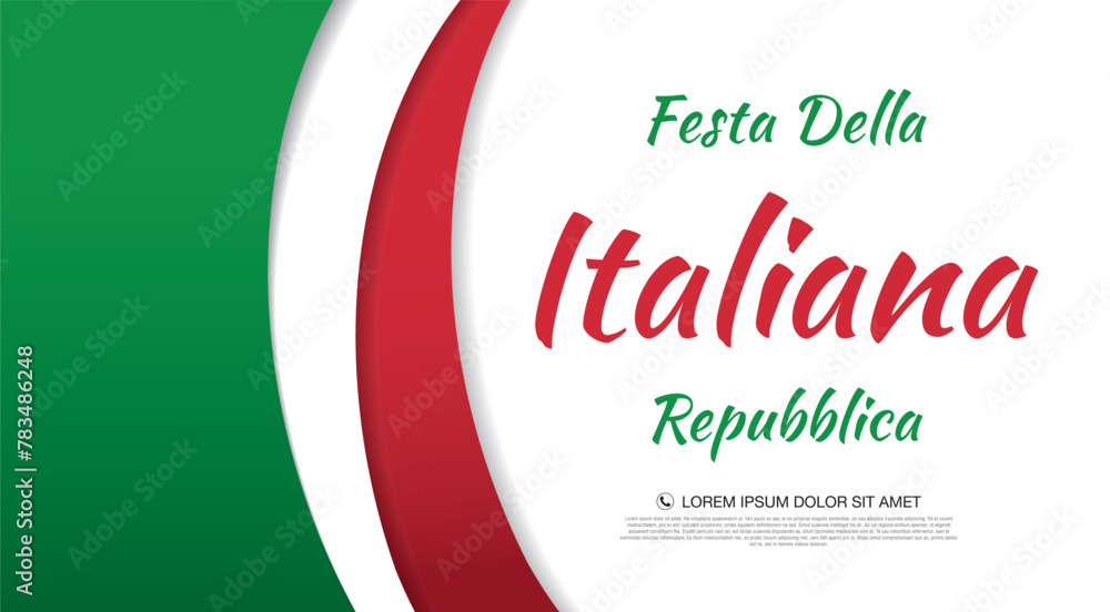 Italy, republic day. Vector graphic design Italy, republic day. Vector graphic design