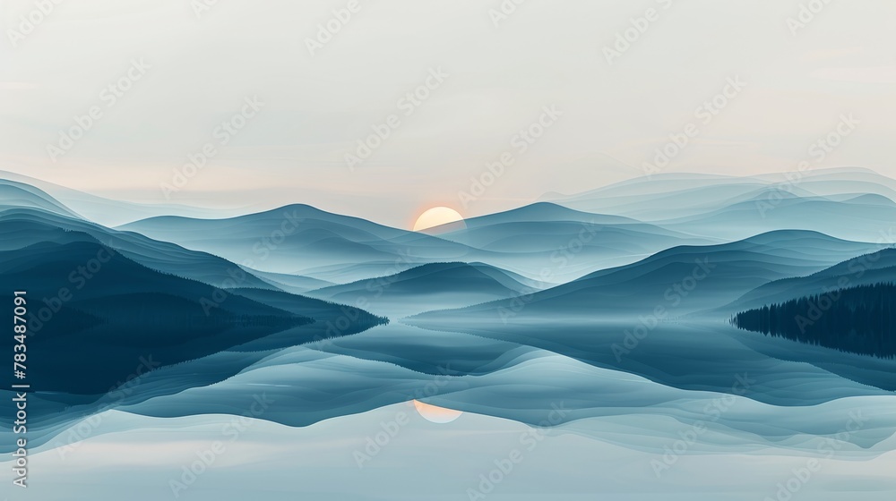 A minimalist representation of a landscapes