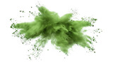 Colorful green powder explosion. Generative AI