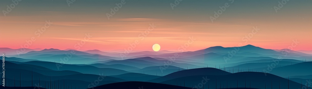 A minimalist representation of a landscapes A minimalist representation of a landscapes