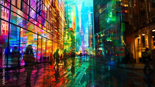 Transform the concept of Utopian Dreams into a pixelated wonderland of street art Through glitch art techniques and unexpected camera angles, create a dynamic composition that blurs the lines between