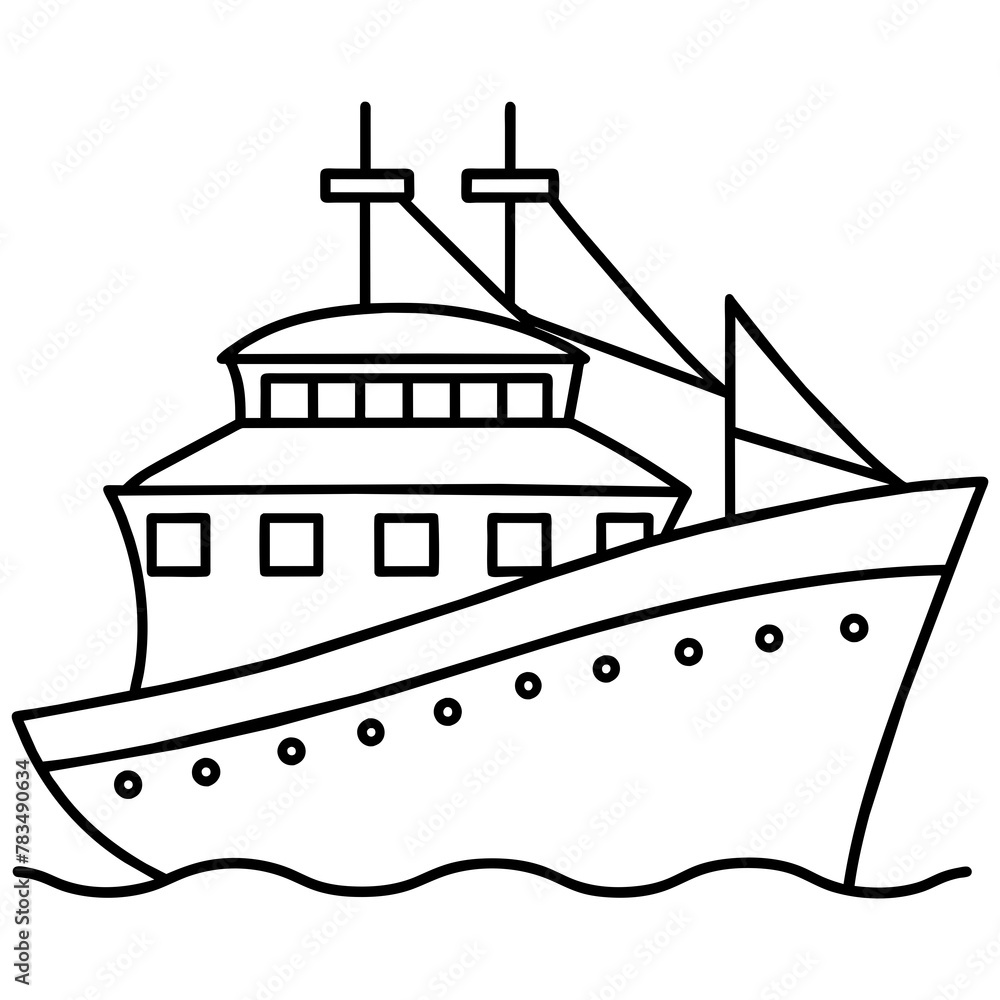 Fototapeta premium illustration of a ship