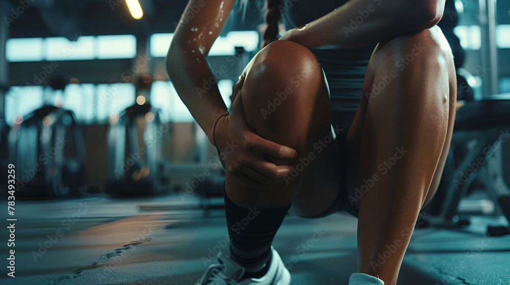 legs of a person in the gym , generative ai legs of a person in the gym , generative ai