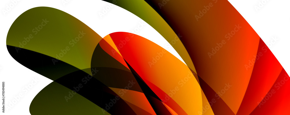 Vibrant orange swirl on white background resembling liquid petals Vibrant orange swirl on white background resembling liquid petals