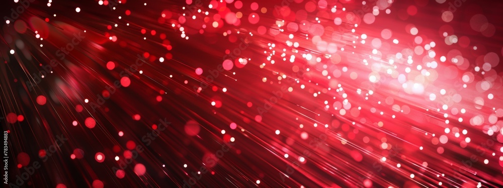 Fototapeta premium technology red and fiber optic background