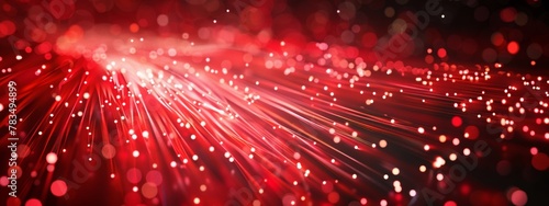 technology red and fiber optic background