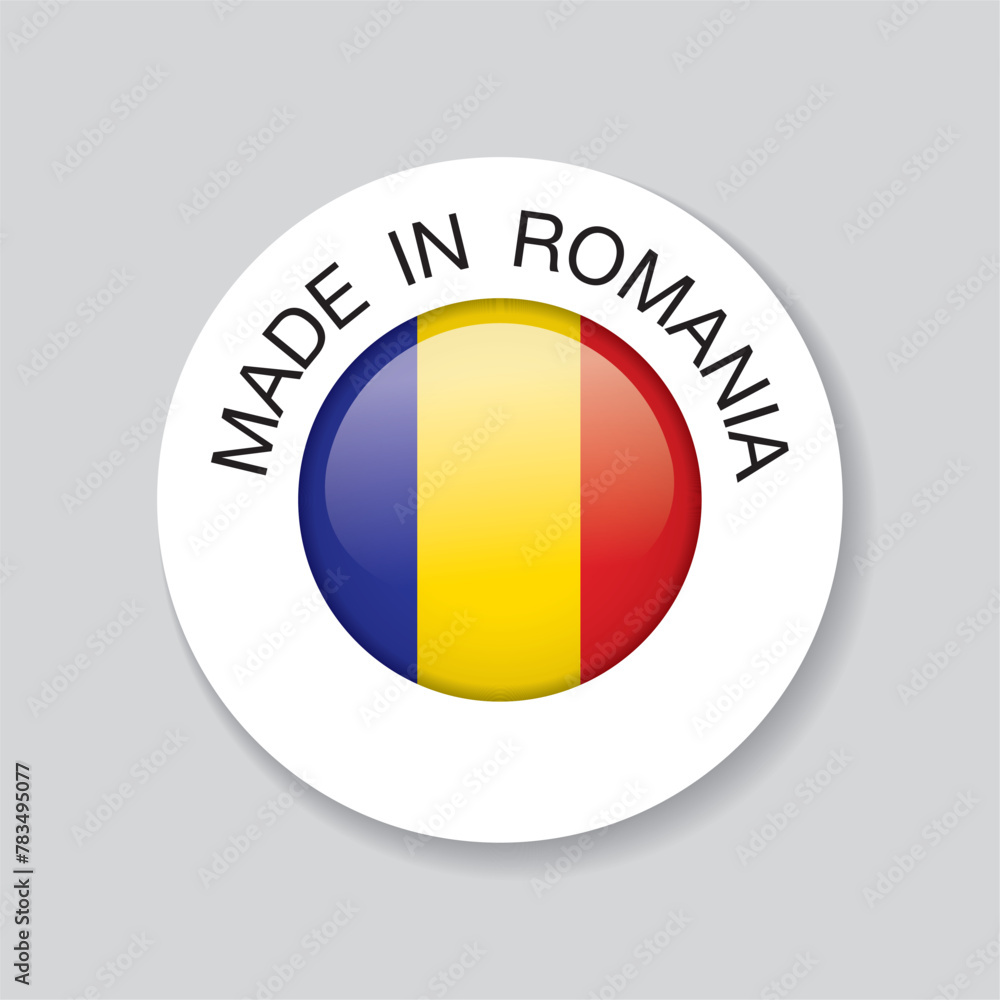 Fototapeta premium made in romania. template icon design