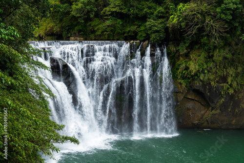 Beautiful Shifen Waterfall in Taiwan © leungchopan