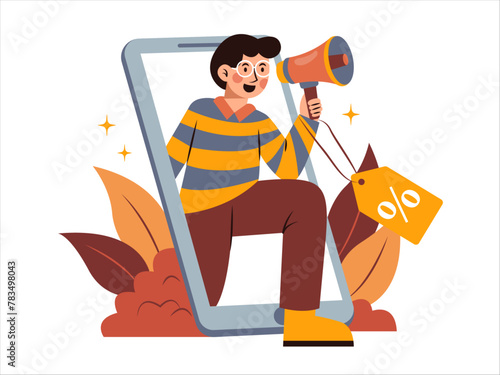 Online Business and Marketing Illustration. Business and marketing concept illustration.