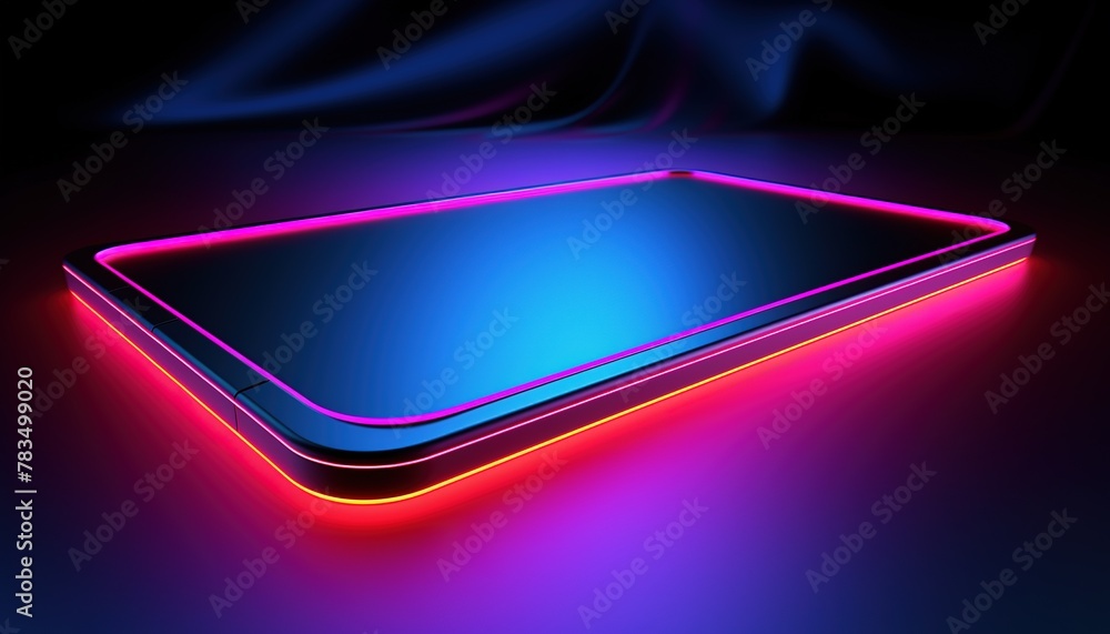 Mobile with neon light, 3d Background, Modern abstract background with colorful
Mobile with neon light, 3d Background, Modern abstract background with colorful