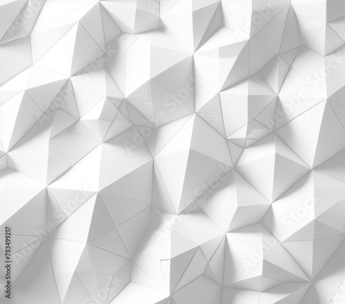 An abstract, geometrical white pattern forming a modern 3D effect on a light background, creating a contemporary design concept. Generative AI © Who is Danny