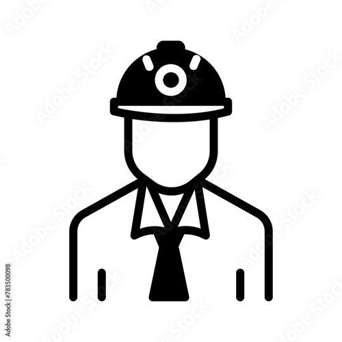 Vector solid black icon for Contractor