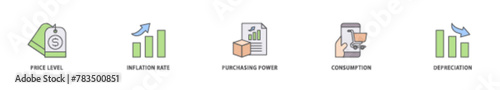 Inflation icon packs for your design digital and printing of computer, data, programming, database, internet, network, and technology icon live stroke and easy to edit 