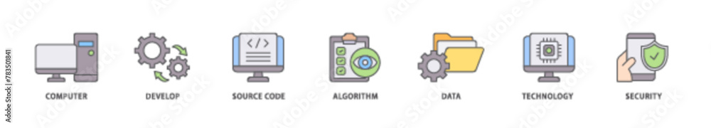 Programming icon packs for your design digital and printing of computer, develop, source code, algorithm, data, technology and security icon live stroke and easy to edit Programming icon packs for your design digital and printing of computer, develop, source code, algorithm, data, technology and security icon live stroke and easy to edit