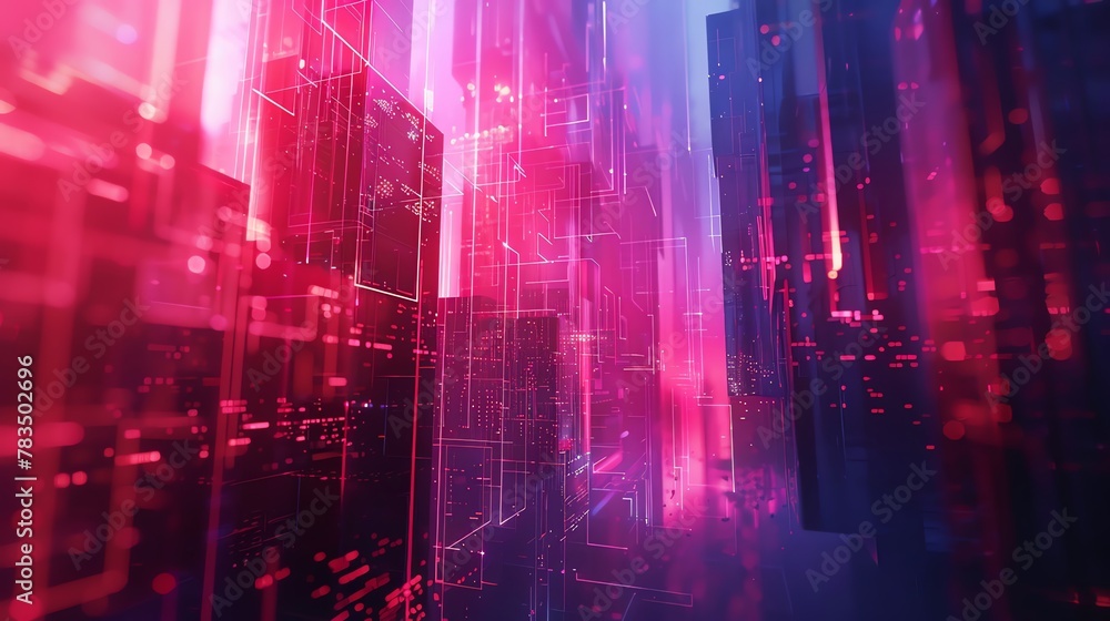 Transform Financial Trends into a mesmerizing glitch art animation, incorporating unexpected camera angles to showcase volatility and fluctuations like never before