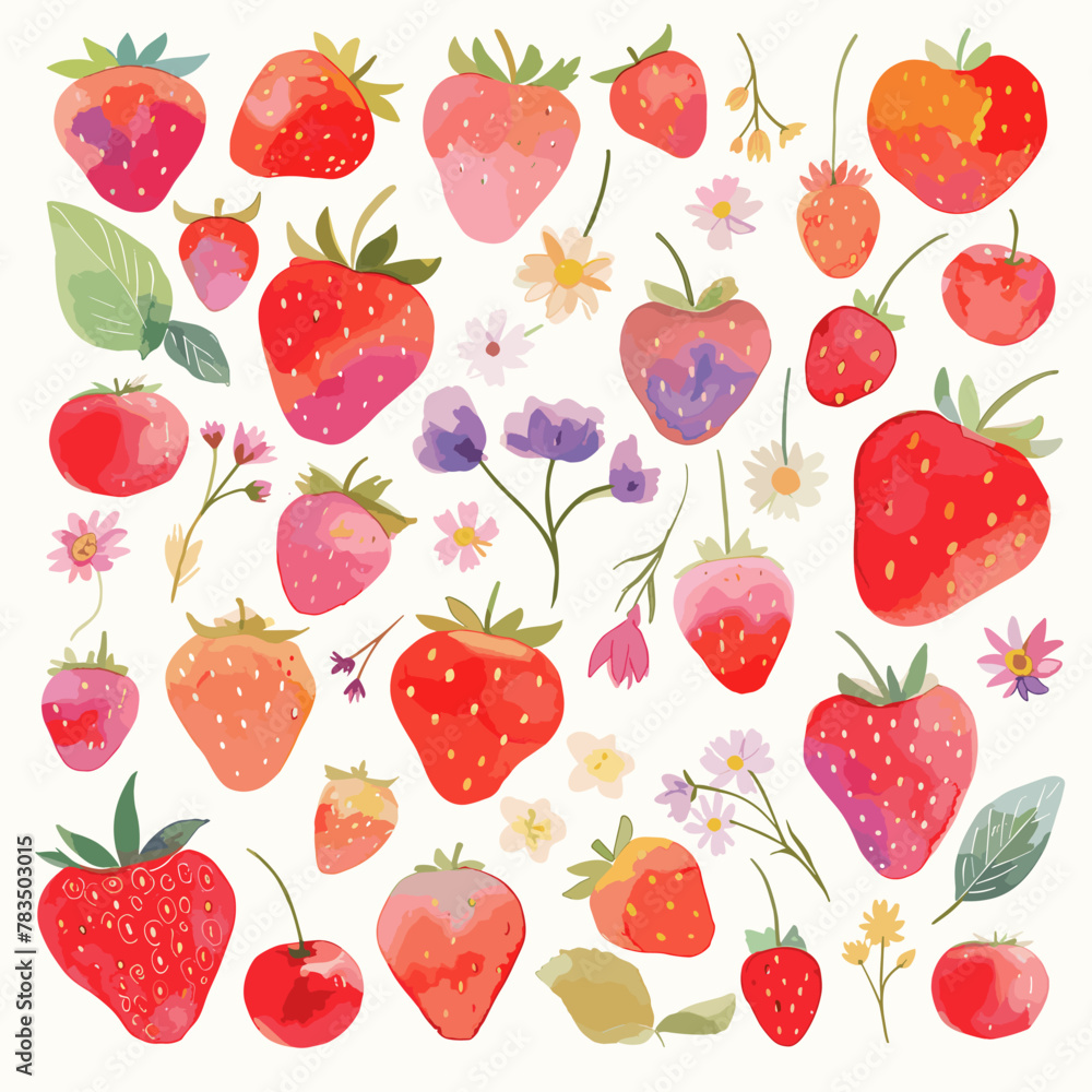 seamless pattern with strawberry seamless pattern with strawberry
