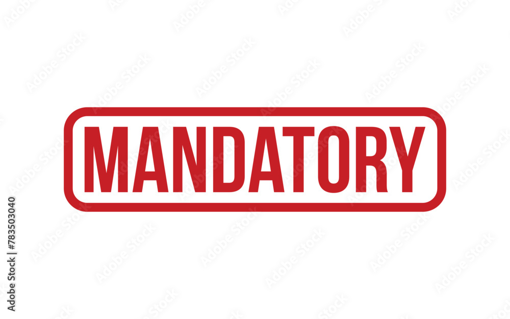 Red Mandatory Rubber Stamp Seal Vector Red Mandatory Rubber Stamp Seal Vector