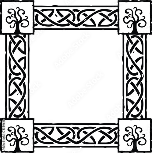 Small Square Celtic Frame - Tribal Tree