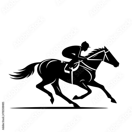 minimalist male Horse racing, vector silhouette running horse and jockey. front view Silhouette vector black color silhouette, Black color silhouette (3)