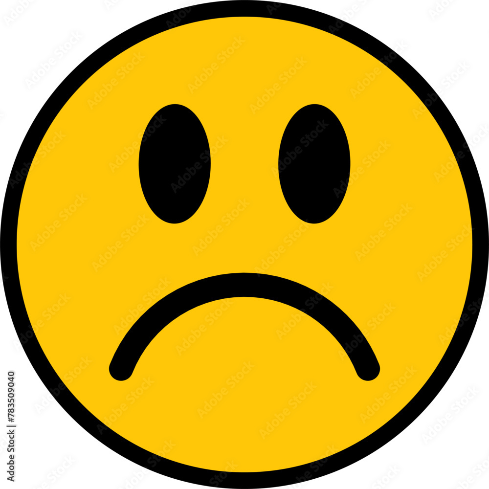 Fototapeta premium sad emoticon vector. sign, symbol, face