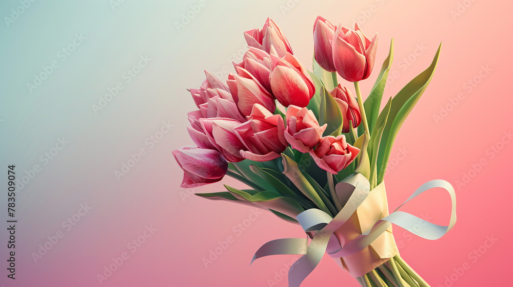 Fototapeta premium Bouquet of beautiful tulips