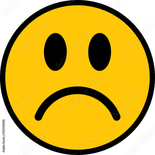 sad emoticon vector. sign, symbol, face