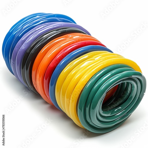 Color-Coded Resistance Band Set for Various Intensities photo