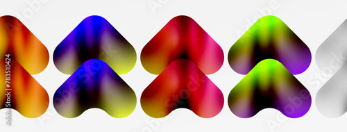 Symmetrical row of butterfly wings in purple and magenta hues