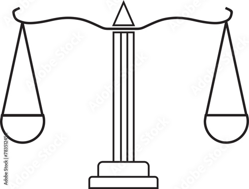 weighing scale icon vector design. justice icon vector design