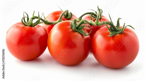 Tomatoes isolated on white background. with clipping path. Full depth of field.