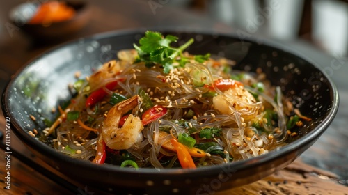 Somtum is thai food with Kelp Noodle or Glass Seaweed Noodle