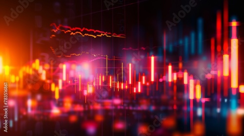Wallpaper Mural Stock market or forex trading graph and candlestick chart suitable for financial investment concept. Economy trends background for business Torontodigital.ca