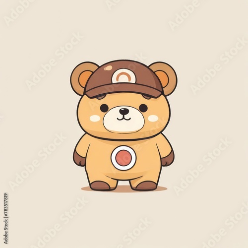 Brown Teddy Bear with Heart Illustration