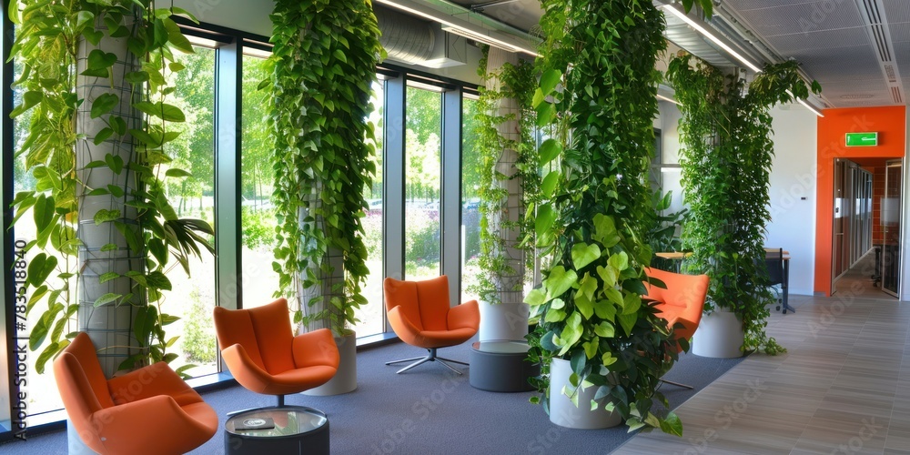 Living Columns with Climbing Plants