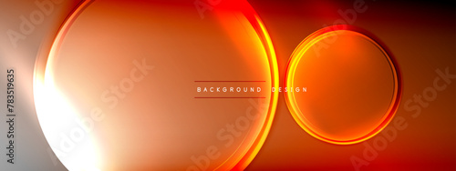 Macro photography of two peach circles on dark background