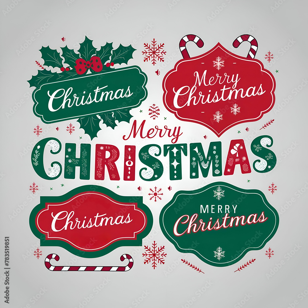 Naklejka premium Merry Christmas