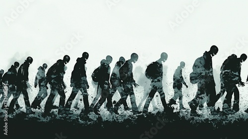 Walking zombie hordes