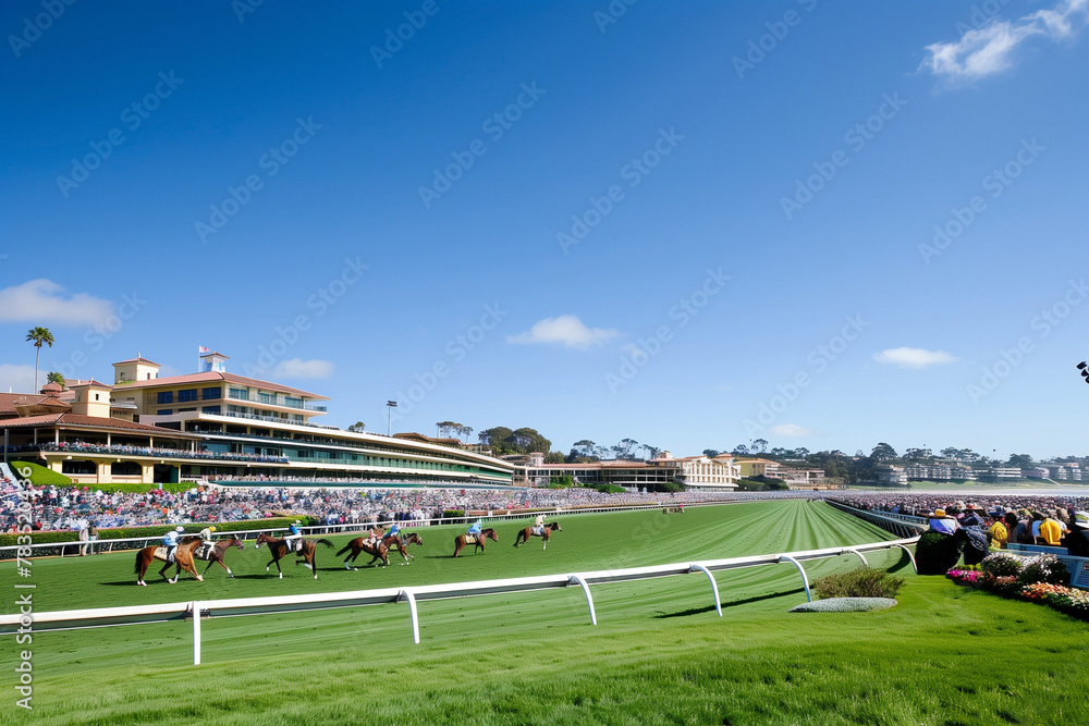 Obraz premium Del Mar Horse Racing