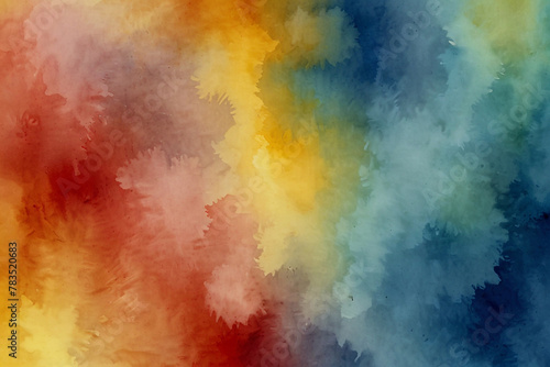 Beautiful Light Watercolor yellow and blue, red Background © SOHAN-Creation