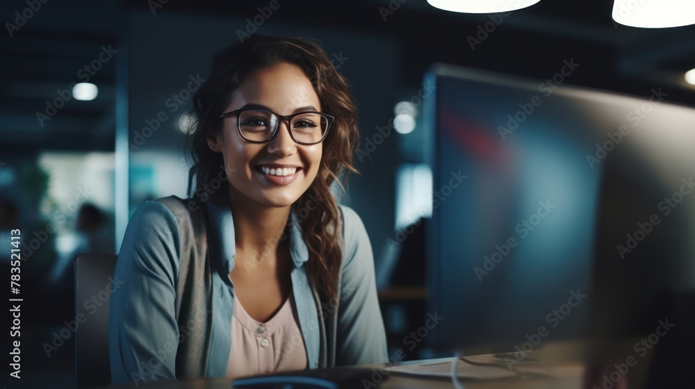 Diverse team of young professionals is working in modern business company. Working day of an office worker. Business, consulting, and technology concept. Diverse team of young professionals is working in modern business company. Working day of an office worker. Business, consulting, and technology concept.