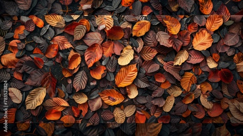 autumn leaves background - created with generative ai hyper realistic 