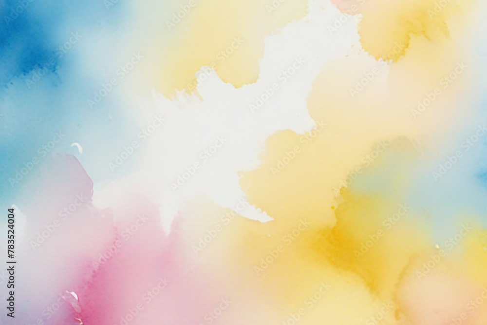Beautiful Light Watercolor yellow and blue, Pink Background Beautiful Light Watercolor yellow and blue, Pink Background