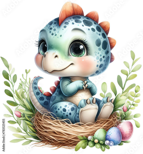 Baby Dinosaur - Whimsical Art for Little Explorers and Dino Enthusiasts - Transparent PNG