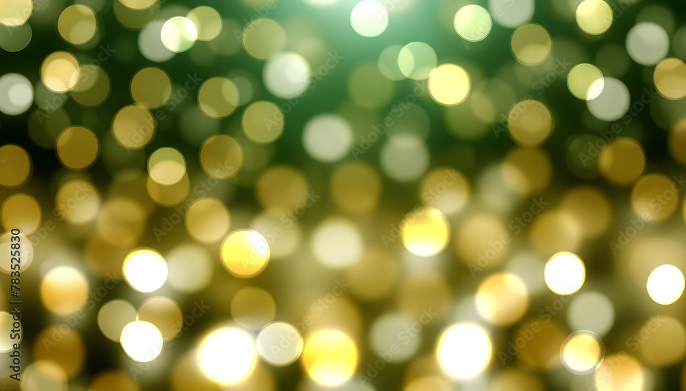 Obraz premium Golden Bokeh Lights on Dark Background 