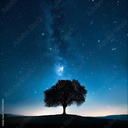 Enhanced Cosmic Spectacle – An Ambient Visualization of Night Sky and Solitary Tree © Patrick